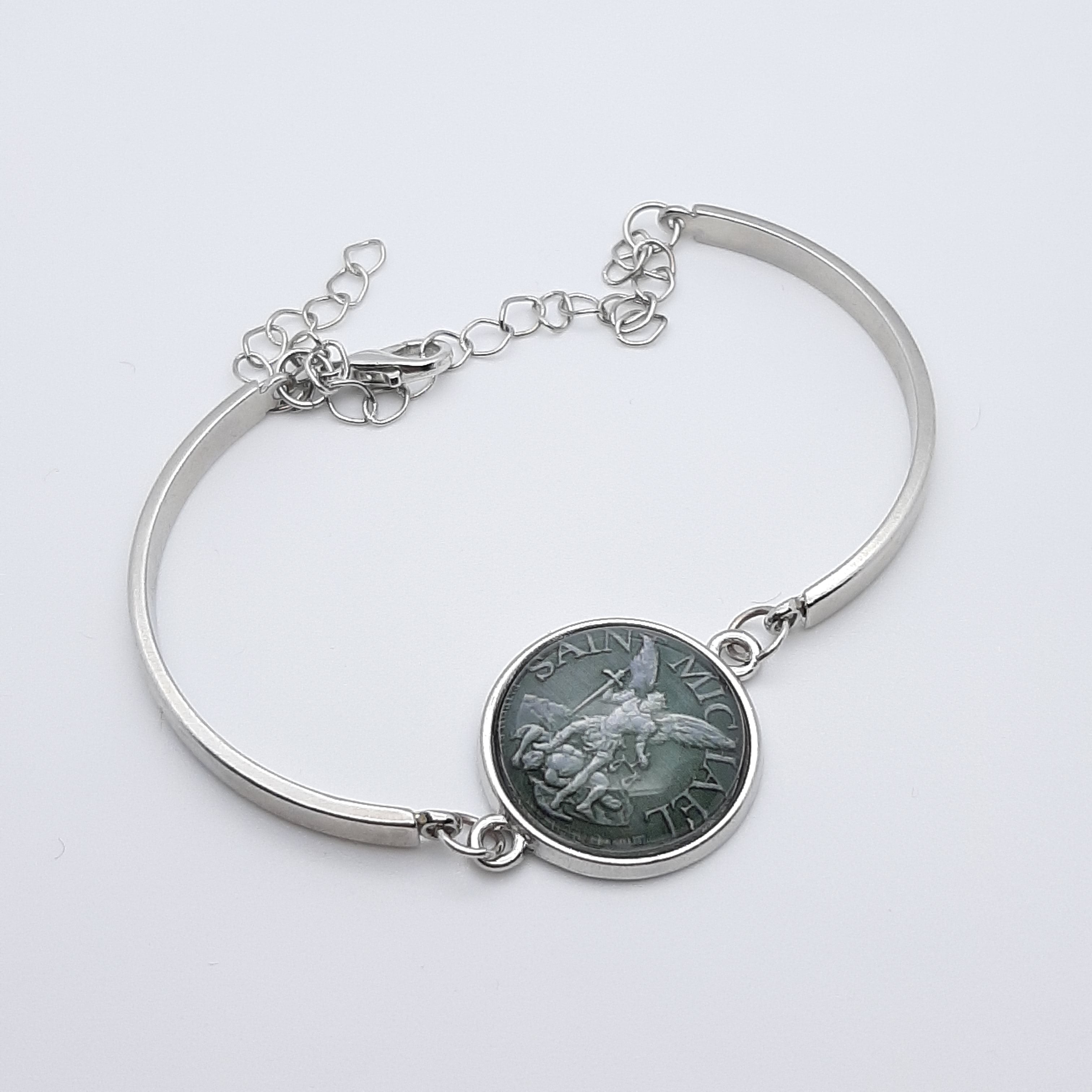 PULSERA PLATEADA DE SAN MIGUEL ARCANGEL