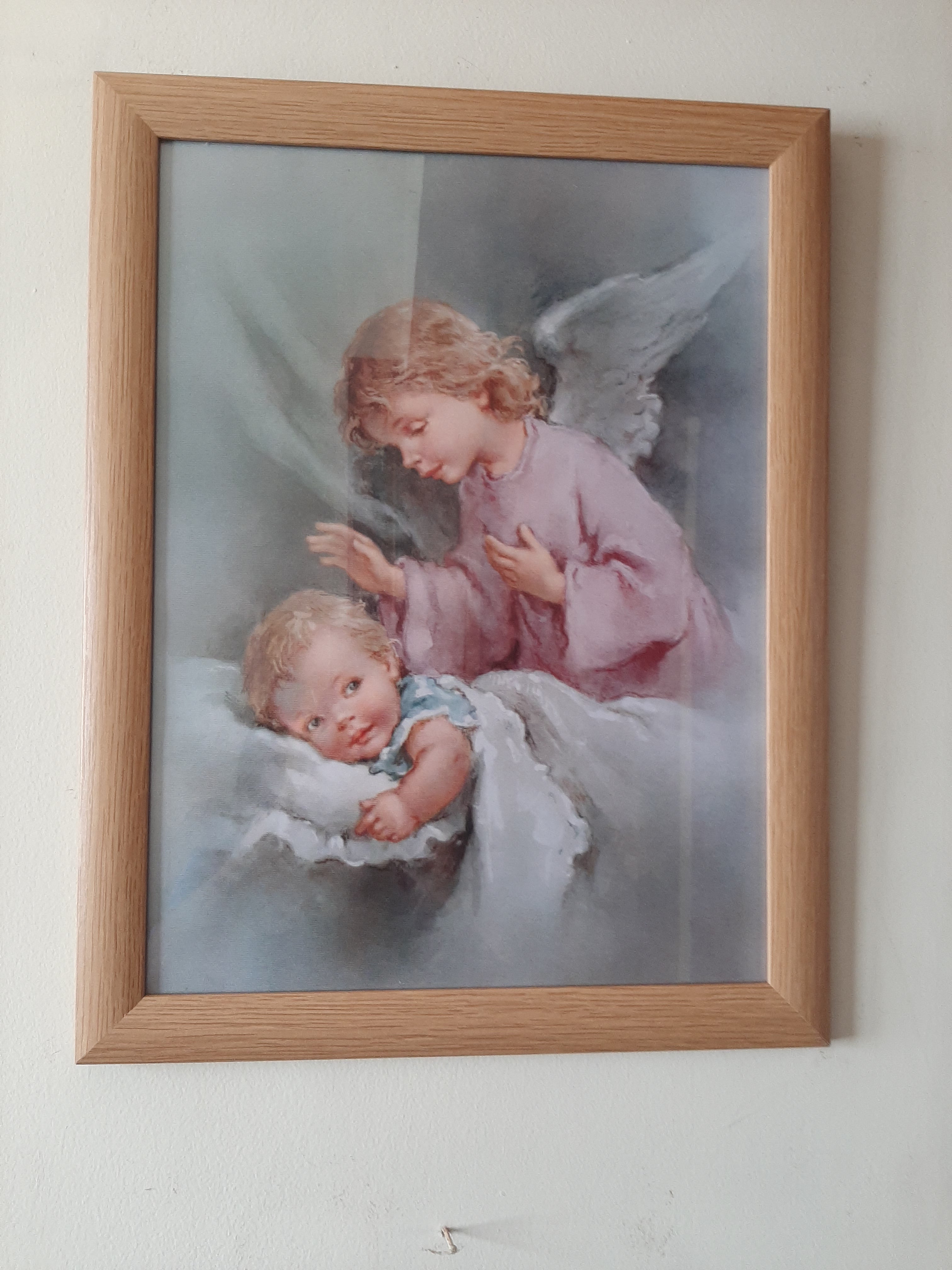 CUADRO  CON ANGEL DE LA GUARDA