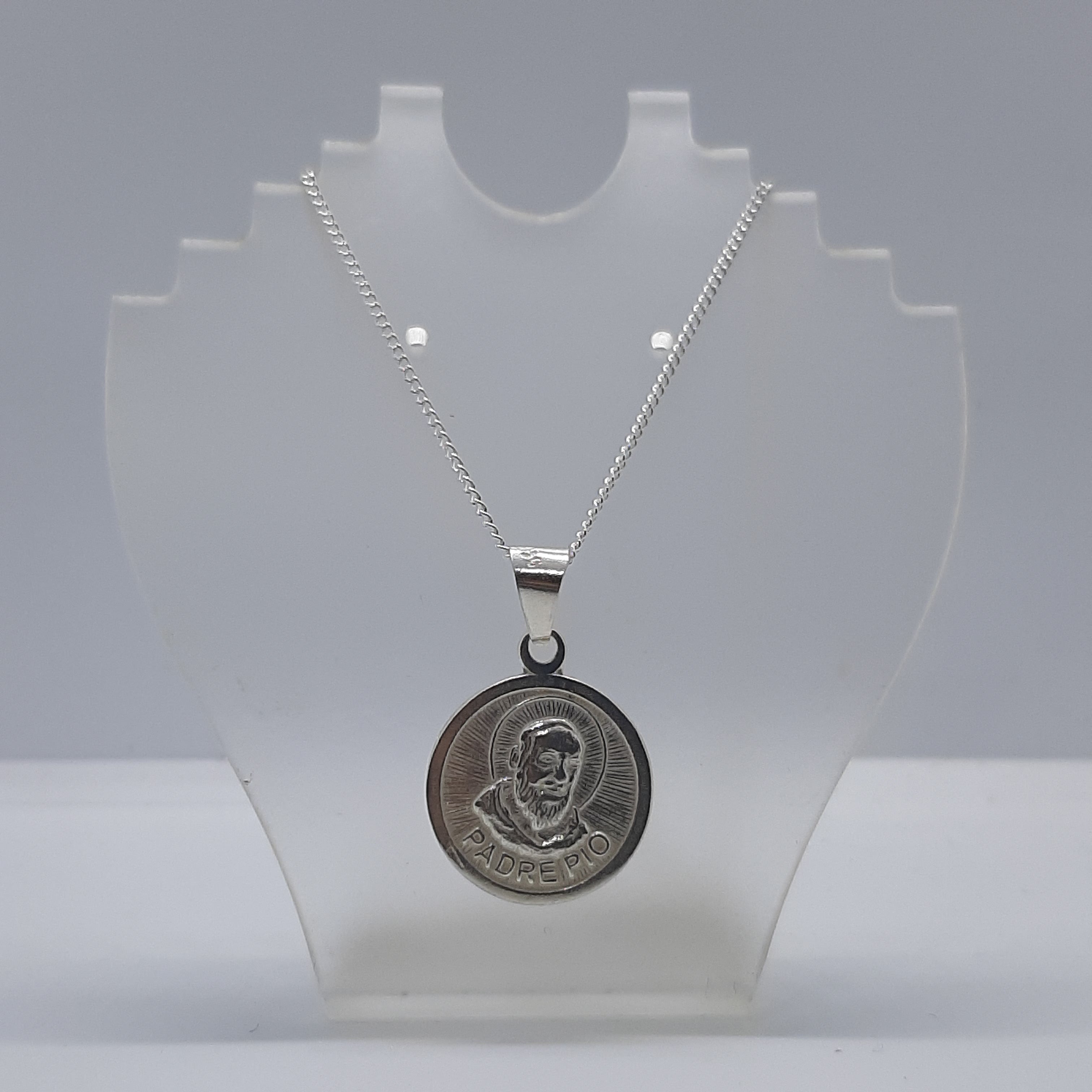 MEDALLA DE PLATA DEL PADRE PIO
