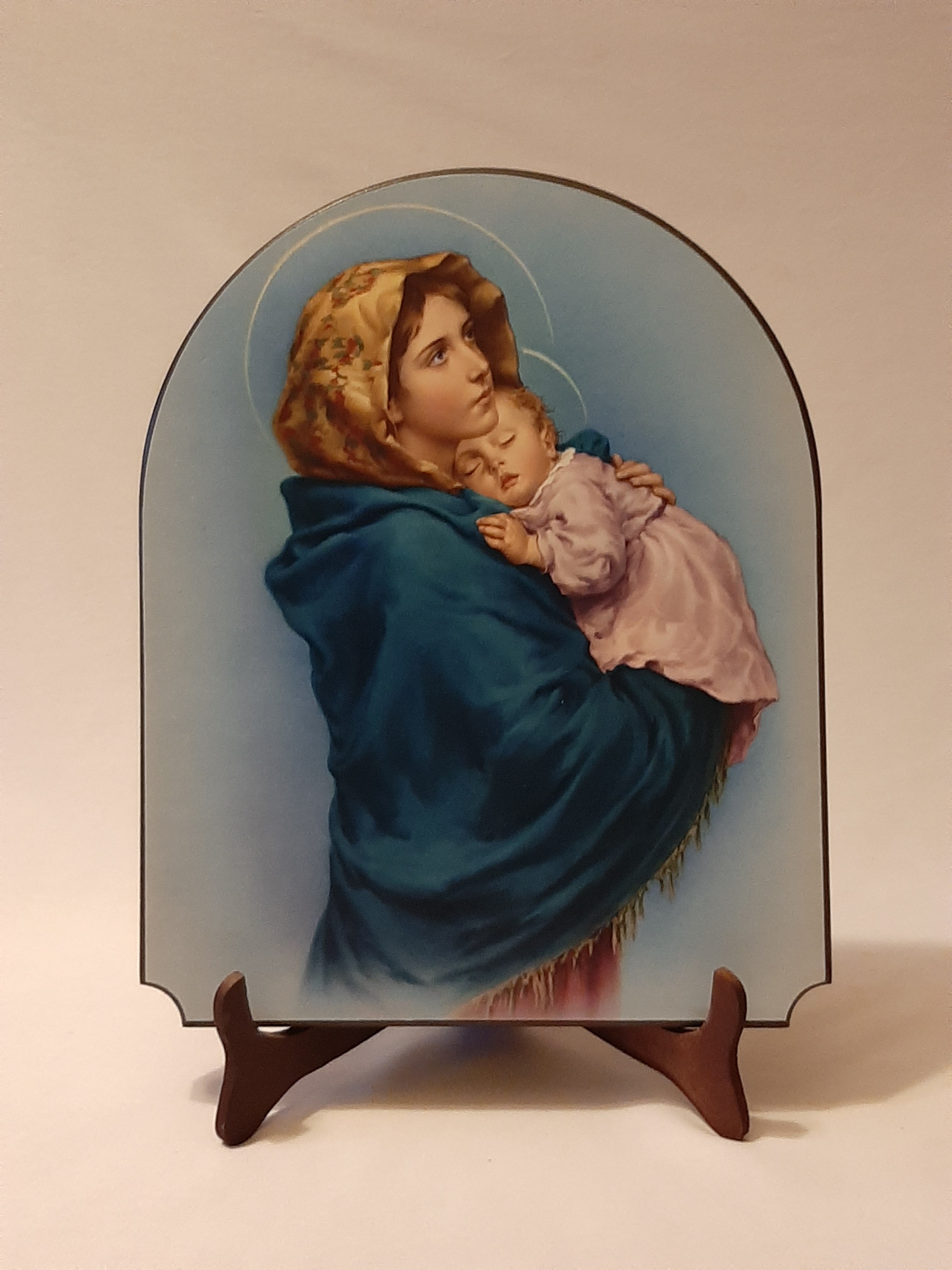 CUADRO DE LA VIRGEN MARIA PINTADA POR R. FERRUZI