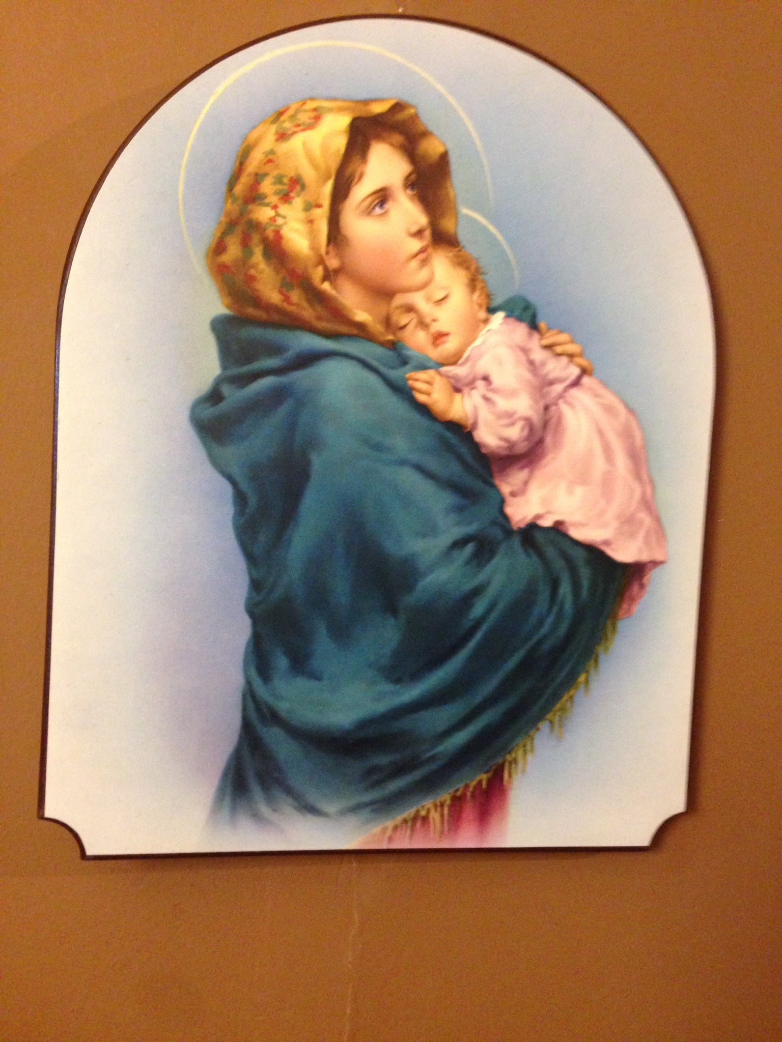 CUADRO DE LA VIRGEN MARIA PINTADA POR R. FERRUZI