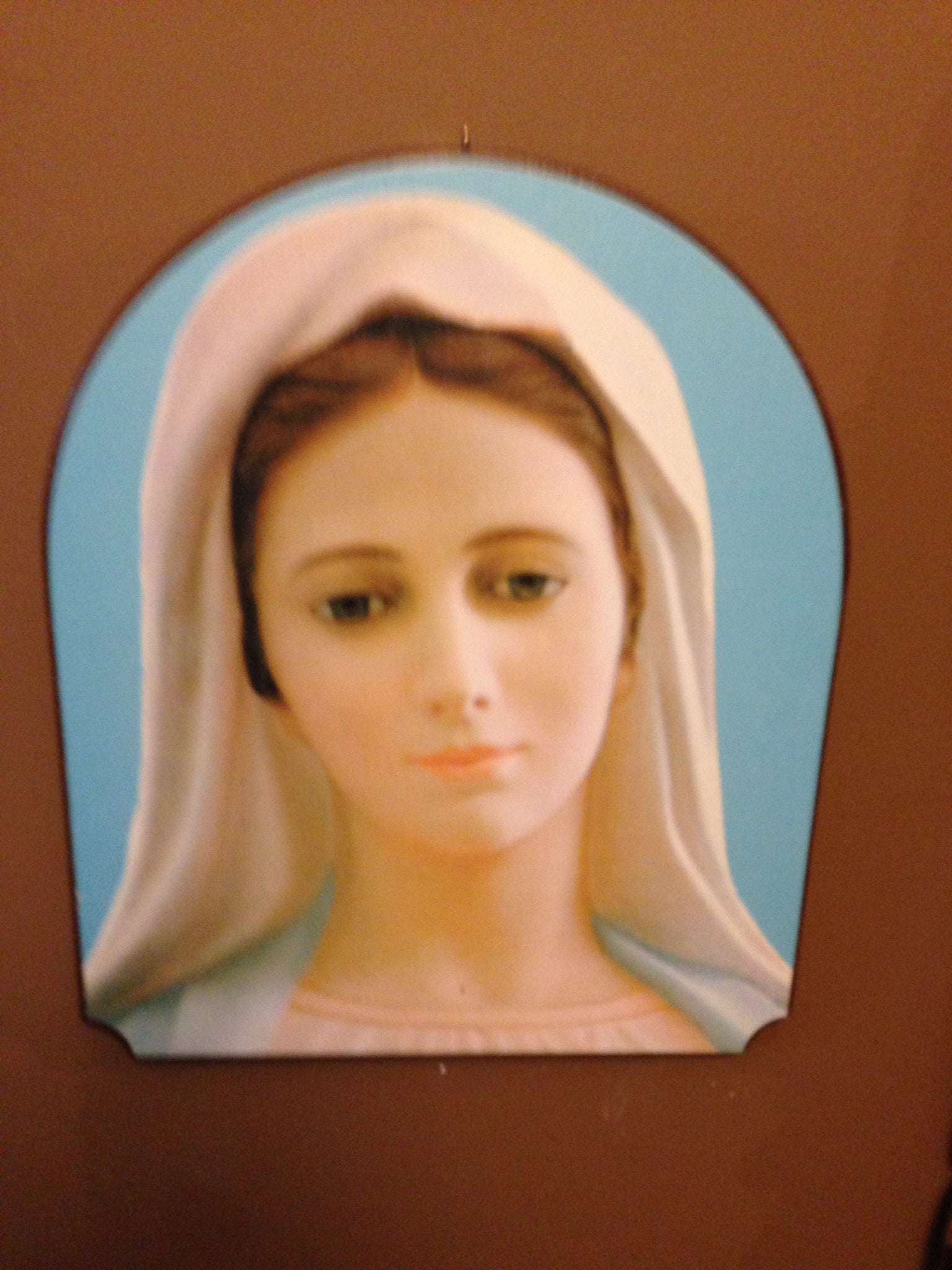 CUADRO CON IMAGEN ITALIANA DE LA VIRGEN DE MEDJUGORIE