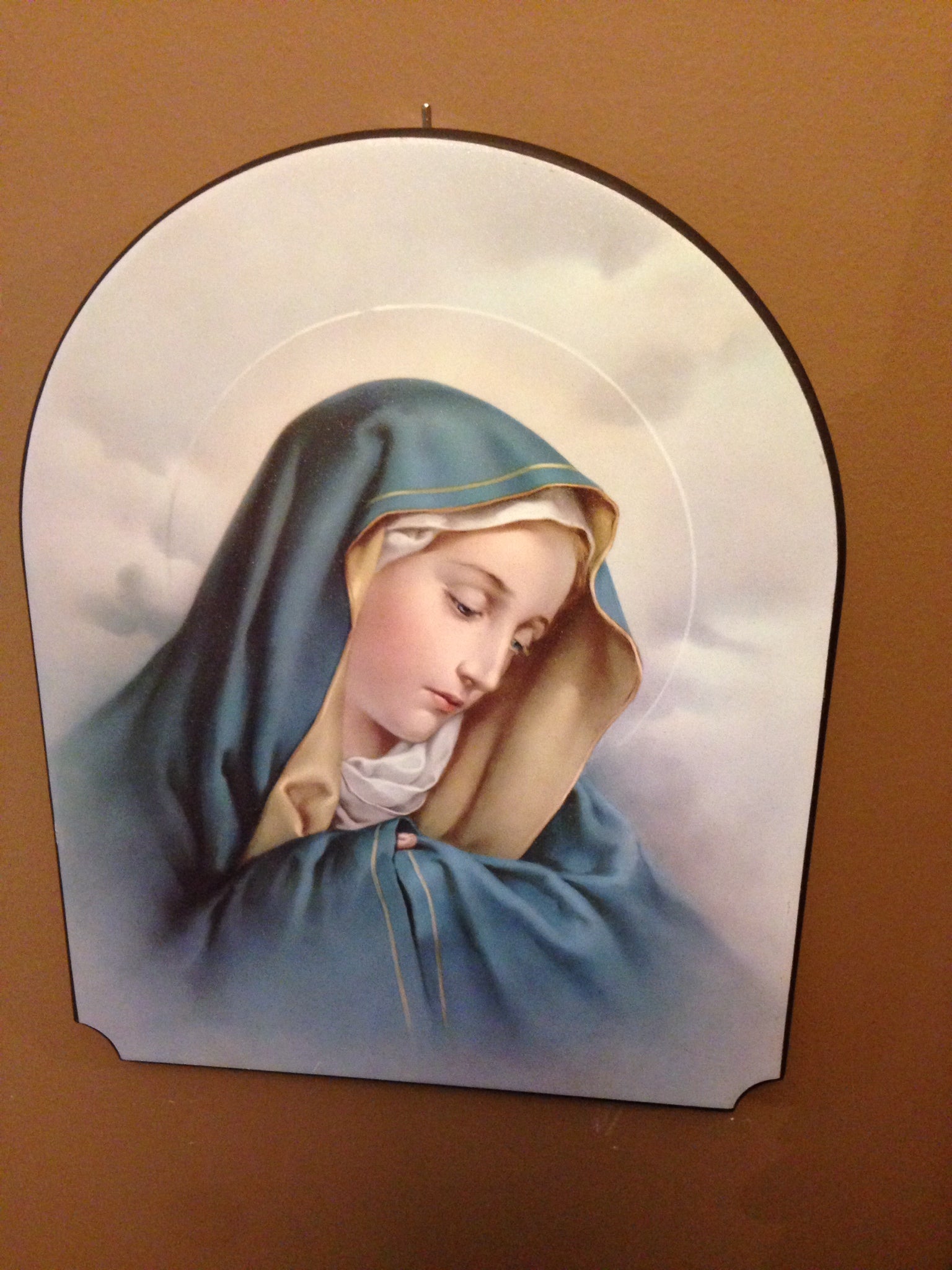 CUADRO CON IMAGEN ITALIANA  DE LA VIRGEN DOLOROSA