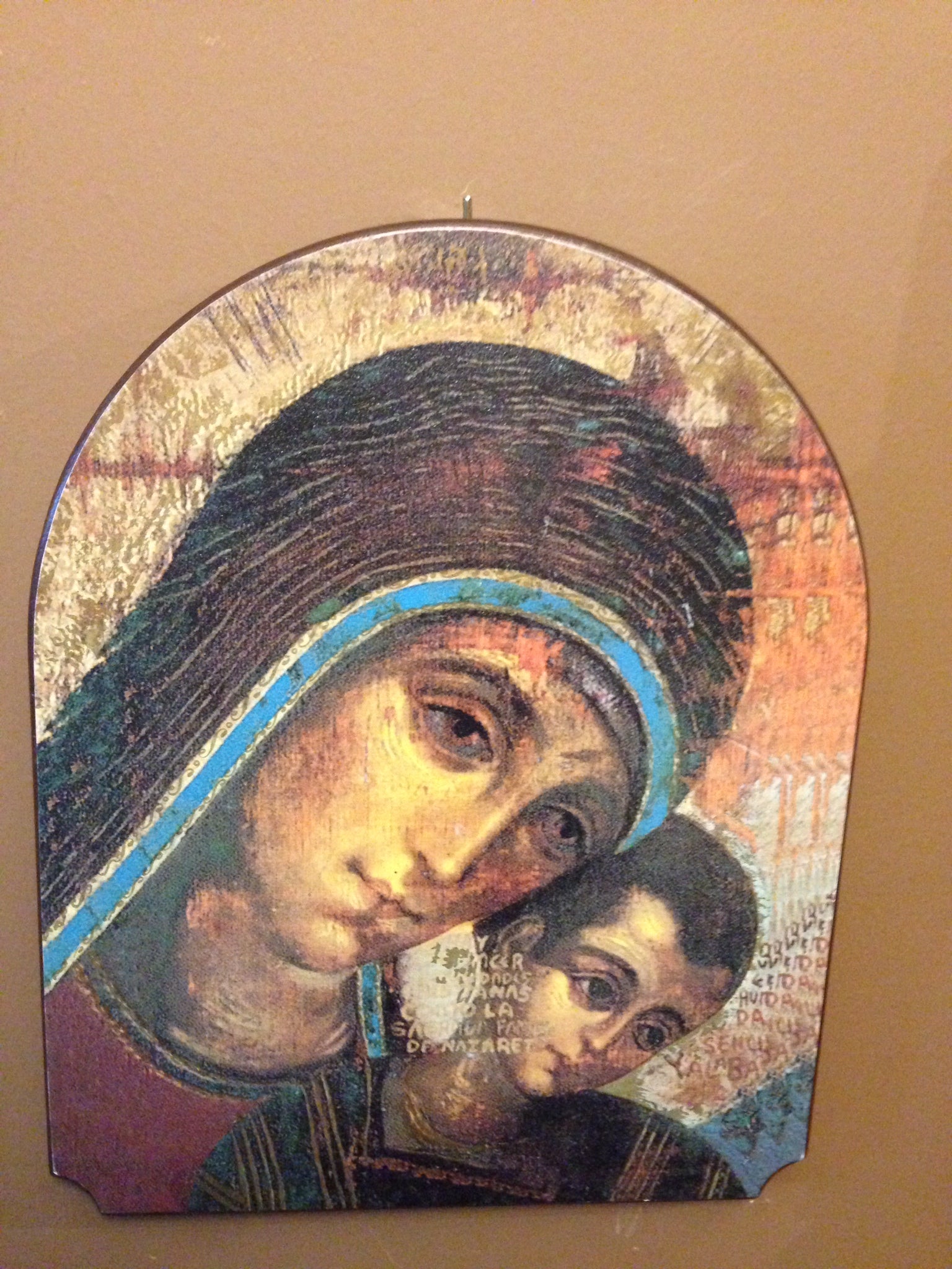 CUADRO CON IMAGEN ITALIANA  DE LA VIRGEN DEL CAMINO